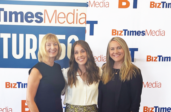 (left to right: Kirsten Corbell, Director of Marketing; Rachel Morafcik, COO; Meg Wein, HR Manager)