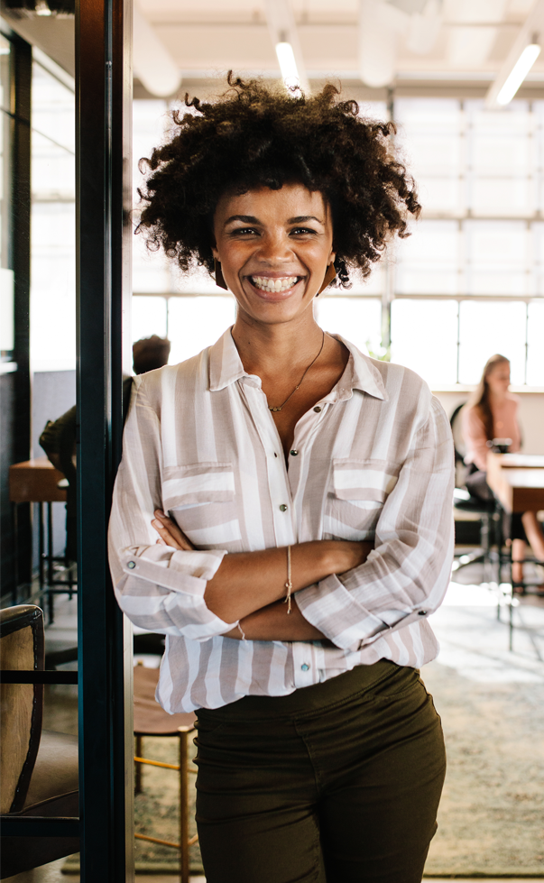 Women smiling