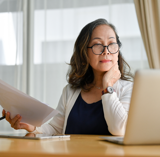 Women looking at computer